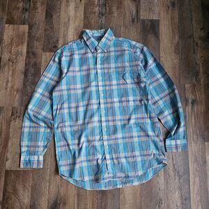 Vintage Levis Colorgraphs Shirt Mens Medium Plaid Button Up Long Sleeve